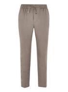 Topman Mens Grey Gray Tencel Smart Joggers With White Side Piping
