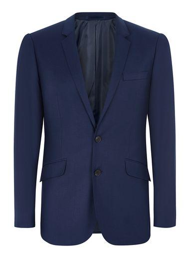 Topman Mens True Blue Skinny Suit Jacket