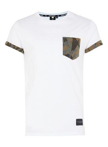Topman Mens Multi Criminal Damage White Camo T-shirt*