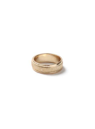 Topman Mens Gold Look Textured Ring*