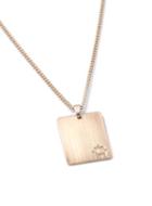 Topman Mens Metallic Gold Look Square Dog Tag Necklace*