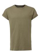 Topman Mens Green Khaki Slub Roller T-shirt