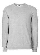 Topman Mens Light Grey Marl Slim Fit Sweater