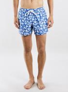Topman Mens Blue Floral Print Swim Shorts