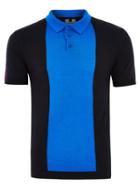Topman Mens Blue Navy And Red Short Sleeve Polo Sweater