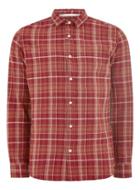 Topman Mens Selected Homme Red Check Long Sleeve Shirt