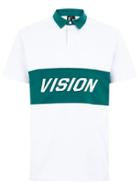 Topman Mens Multi Vision Street Wear Teal And White Rugby Polo Top