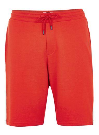 Topman Mens Multi Red And White Side Stripe Jersey Shorts