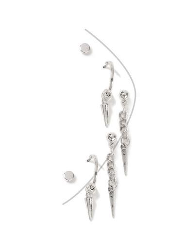 Topman Mens Silver Earring Pack