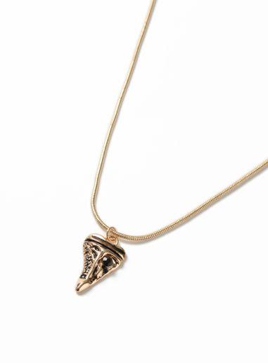 Topman Mens Antique Gold Look Tusk Pendant Necklace*