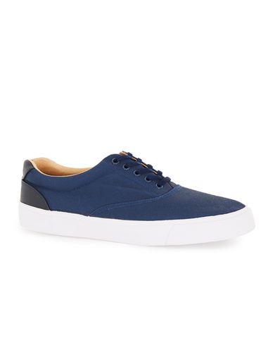 Topman Mens Blue Navy Nylon Sneakers