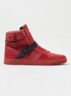 Topman Mens Criminal Damage Red/black Strap Boots