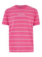 Topman Mens Pink Oversized Striped T-shirt