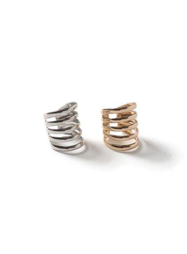 Topman Mens Silver Cut Out Ear Cuffs*