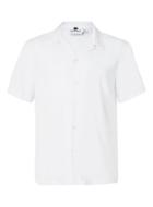 Topman Mens White Revere Collar Short Sleeve Casual Shirt