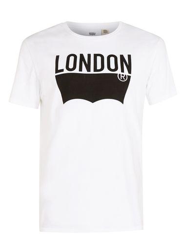 Topman Mens Levi's White London Logo T-shirt*