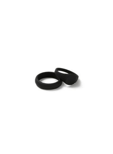 Topman Mens Black Rubber Rings*