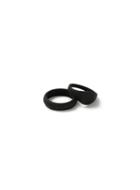 Topman Mens Black Rubber Rings*