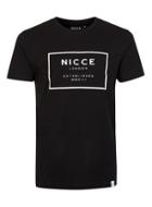 Topman Mens Nicce Black Chest Panel T-shirt