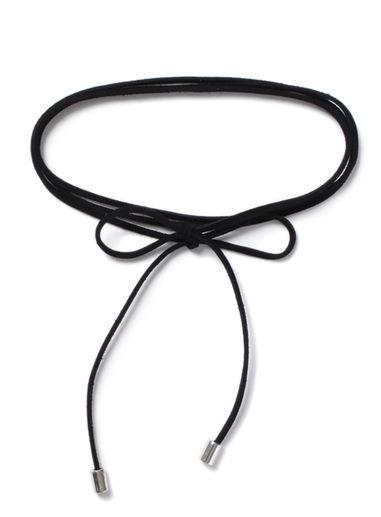 Topman Mens Black Faux Suede Wrap Choker*