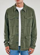 Topman Mens Green Khaki Field Jacket