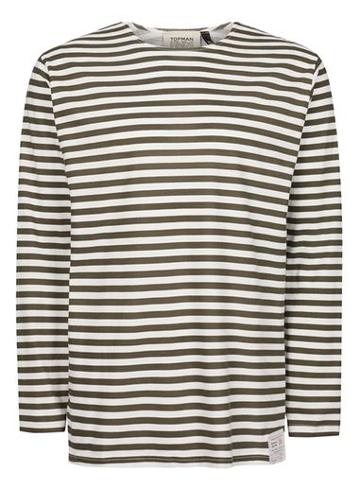 Topman Mens Topman Finds Green Breton Stripe Top