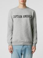 Topman Mens Mid Grey Grey Captain America Sweatshirt