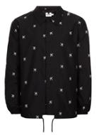Topman Mens Black Embroidered Coach Jacket