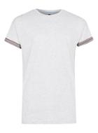 Topman Mens Light Grey Marl Tribal Print Roller T-shirt