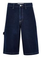 Topman Mens Blue Indigo Carpenter Shorts