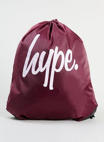 Topman Mens Red Hype Burgundy Drawstring Bag*