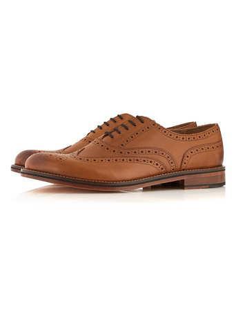 Mens Dune Brown Leather Brogues*