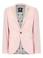 Topman Mens Twisted Tailor Pink Satin Lapel Tuxedo Jacket