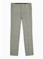 Topman Mens Grey Stone Check Skinny Fit Suit Trousers