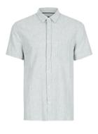 Topman Mens Grey Light Gray Linen Casual Shirt