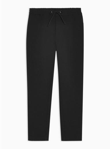 Topman Mens Black Side Stripe Cropped Joggers