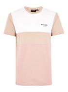 Topman Mens Nicce Pink Panel T-shirt
