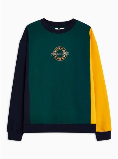 Topman Mens Multi Panelled Sweatshirt