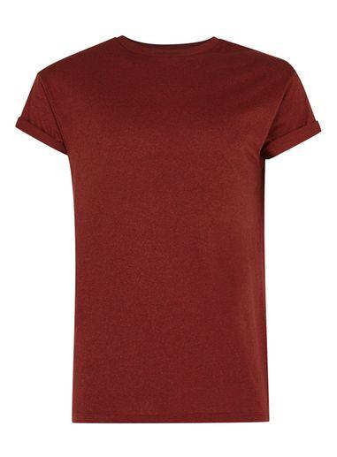 Topman Mens Red Burgundy Muscle Fit Roller T-shirt