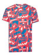 Topman Mens Pink Geometric Print T-shirt