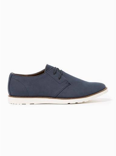 Topman Mens Navy Faux Suede Magic Derby Shoes