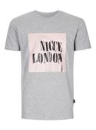 Topman Mens Grey Nicce Gray Glitch Logo T-shirt*
