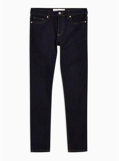 Topman Mens Blue Raw Stretch Skinny Jeans