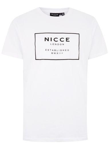 Topman Mens Nicce White 'est' T-shirt