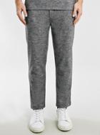 Topman Mens Grey Lux P8 Melton Cropped Joggers