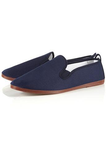 Topman Mens Blue 'flossy' Plimsolls