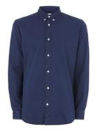 Topman Mens Selected Homme's Blue Denim Long Sleeve Shirt