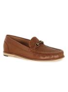 Topman Mens Brown Tan High Shine Leather Weaved Snaffle Loafers