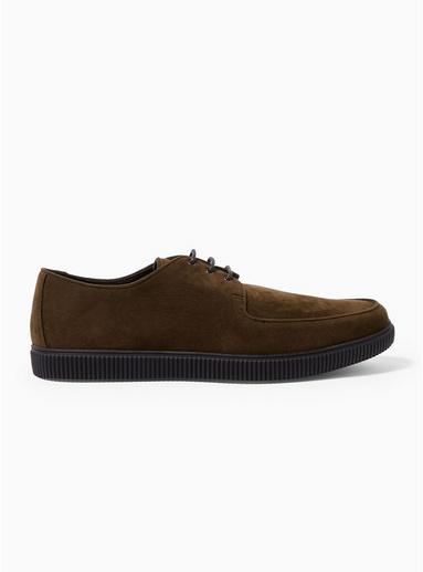 Topman Mens Khaki Faux Suede Regan Shoes