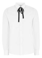 Topman Mens White Penny Collar Shirt With Neck Tie